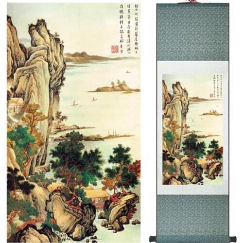 Tangbohu landscape painting Chinese art Painting Home Office Decoration Chinese painting 2015012107