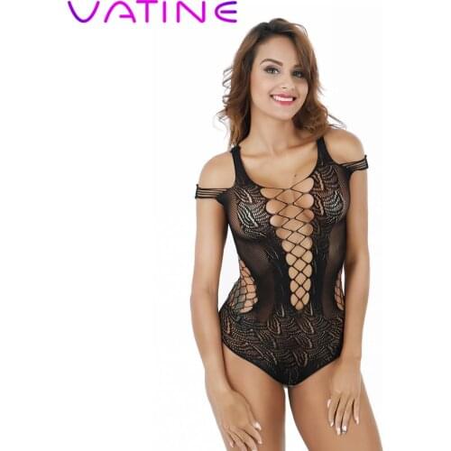 VATINE Hollow Out Pajamas Lace Transparent Lingerie Seamless Reticulate Temptation Lace Erotic Sexy Underwear Sex Clothes