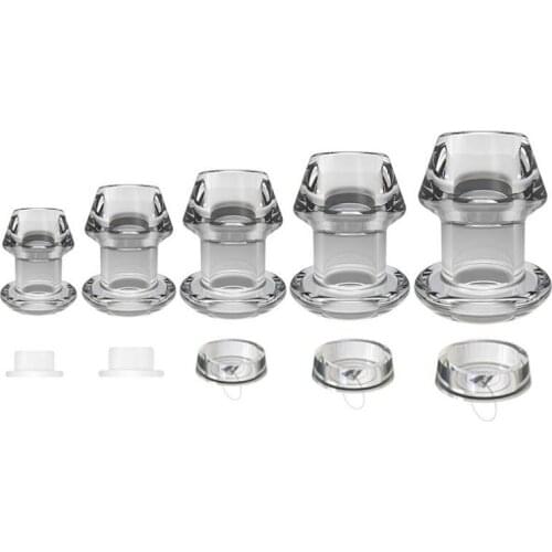 Hollow Butt Plug With Insert Stopper Hi-transparet Anal Plug Tunnel Huge Anal Speculum Anus Dilator Expander SM Enema Sex Toys