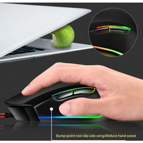 Wired Gaming Mouse, 7 Programmable Buttons, Ergonomic RGB Gaming Mouse with 16.8 Q1JF