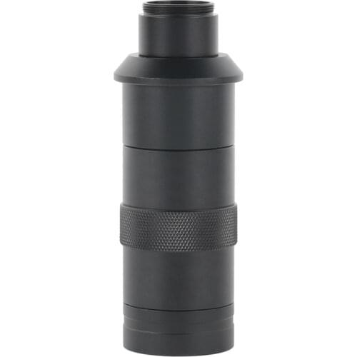 Adjustable 25-200X Zoom Lens C CS Mount Industrial Microscope Lens Microscopio Accessories For HDMI USB VGA Microscope Camera