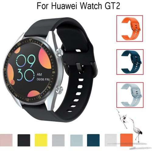 20/22mm Silicone Strap for Huawei Watch GT / GT 42 46mm/ GT2 46mm Watchband Smart Bracelet Wristband Sport Band for GT 2 42mm
