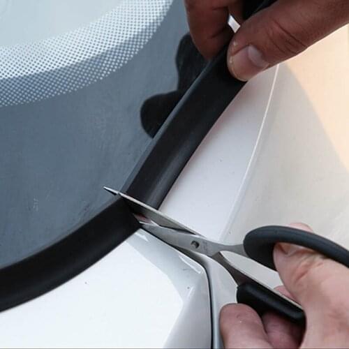 1.8m Car Rubber Seal Spoiler Strip Auto Front Rear Windshield Spoiler Front Window Hood Sealing Trim Auto Windshield Accessories