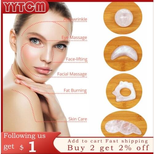 Rose Quartz Roller Slimming Face Massager Lifting Tool Natural Jade Facial Massage Roller Stone Skin Massage Beauty Care GUASHA