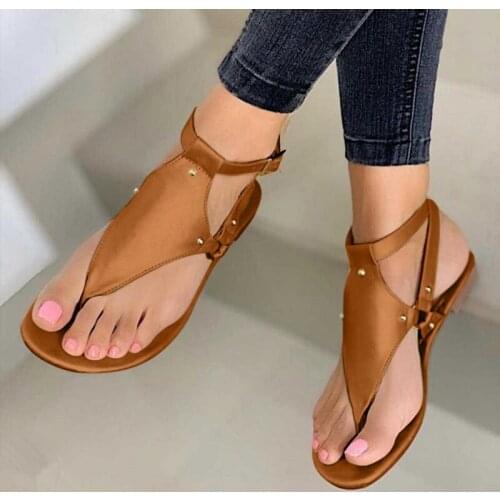 Gladiator Sandals Womens Wedge Open Toe Sandals Comfortable Casual Summer womens Flip Flops Ladies Casual Flats Shoes