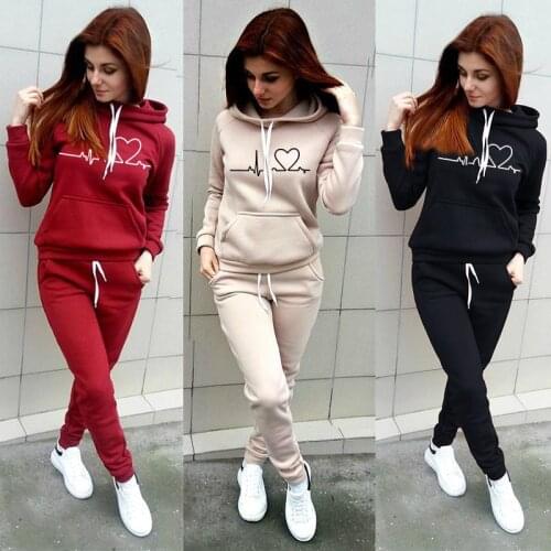 Casual Hoodies Sports Pants Two Pieces Set Tracksuit Women Pullover Hooded Sweatshirts Sweatpants Outfits Suit Plus Size S-4Xl