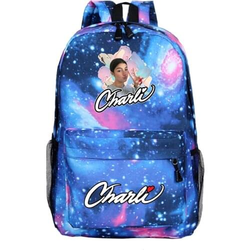 Students Bookbag Charli D'Amelio Travel Backpack Teenager School Shoulder Backpack Bags Boys Girls School Bags Travel Backbag