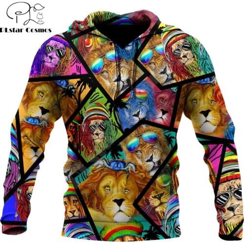 Animal Lion Collage 3D All Over Printed Autumn Men Hoodie Unisex Casual zipper Pullover Streetwear sudadera hombre DW0451