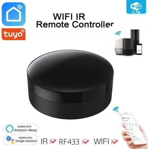 Tuya WIFI IR RF Universal Smart Remote for Air Conditioner TV,Voice Control by Alexa Google Assistant,Copy Remote Controller