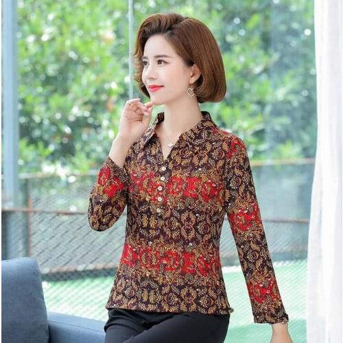 Vintage Clothes Tunic Women Blouse Long Sleeve Blouse Loose Basic Button Shirt Ladies Tops Casual