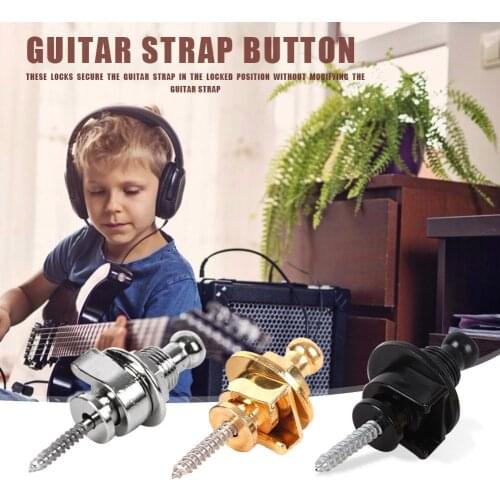 Hot Sale Guitar Strap Lock Nail Classic Bass Electric Guitar Strap Lock Musical Instruments Anti-slip Belt Locks Nails