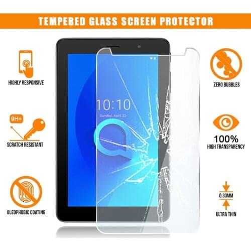 Screen Protector for Alcatel 1T 7 Tablet Tempered Glass 9H Scratch Resistant Anti-fingerprint HD Clear Film Guard Cover