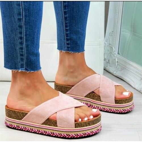 Shoes Woman Summer Comfortable Women Wedges Sandals Platform Casual Non-Slip Roman Womens Sandals Beach Soft Female Loafers