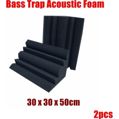 2pcs 30x30x50cm Bass Trap Acoustic Foam Studio Soundproof Absorption Corner Sound Foam for Home Ktv Cinema Bar Sealing Strip