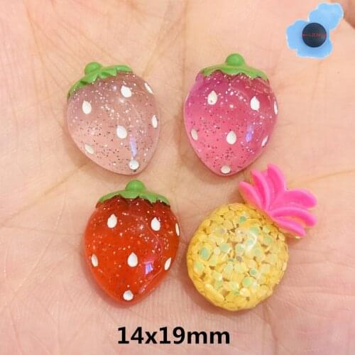 1Pc Fruit Shiny Strawberry High Simulation Shoe Accessories Shoe Decorations for Charms Shoes Fit Bracelet Kids Gifts Croc Jibz