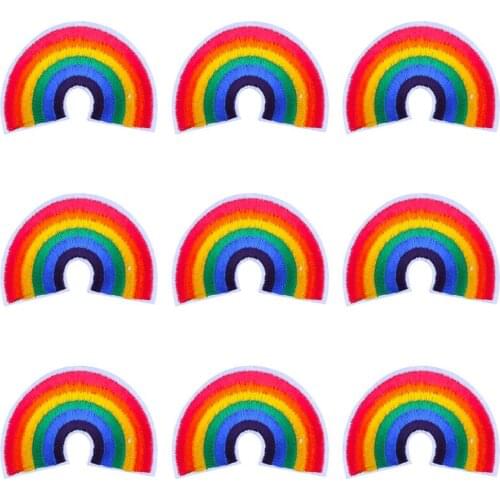 Pulaqi 10PCS LGBT Cartoon Patch Rainbow Wholesale Patches Iron On Patches For Clothing GAY Wholesale Dropship Custom Patch