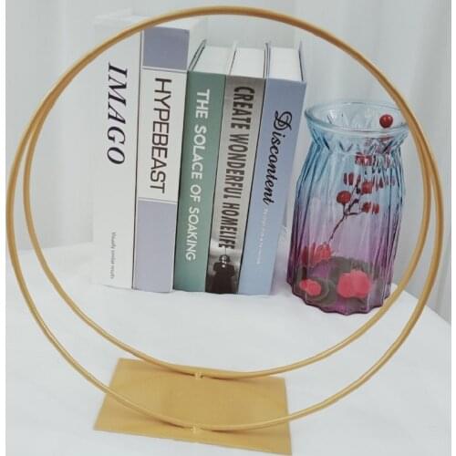 2pcs/set cake stand gold color small metal pentagonal arch new style wedding centerpieces for Wedding Event Decor