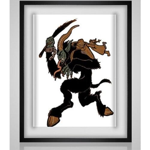 2020 Customized Embroidery Krampus Vintage Cross Stitch Unicorn Pattern with 100% Cotton Floss & Free Shipping for Home Decor