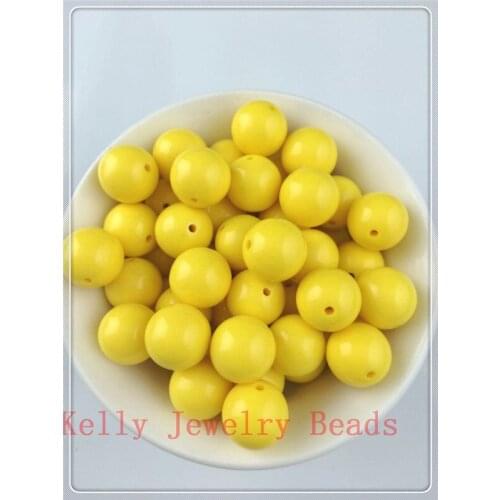 6mm 3000pcs Yellow/Baby Blue/Grass Green Acrylic Gumball Beads Acrylic Solid Chunky Beads Jewelry Necklace Bracelet DIY Beads