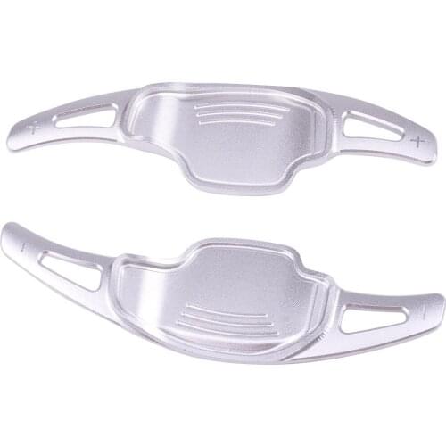 Car Aluminum Alloy Silver Steering Wheel Shifters Shift Paddle Extension Fit for Chevrolet Camaro 2012 2013 2014 2015