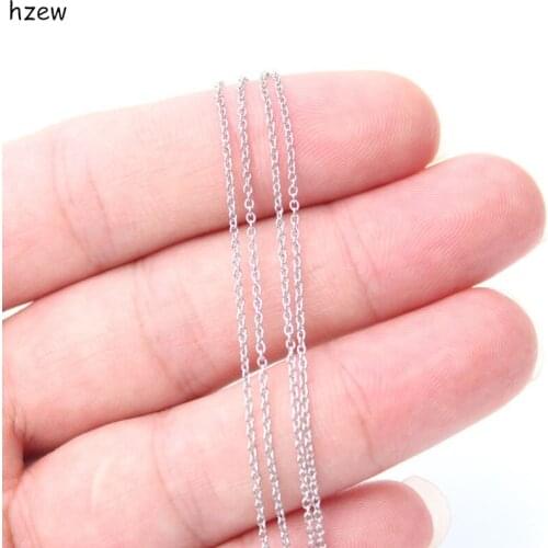 Hzew 45cm Trendy Small Stainless steel Chains Necklace tiny Chain Necklace wholesale