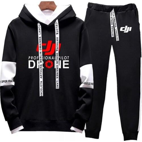 DJI Professional Pilot Drone 2021 New 2 Pieces Sets Tracksuit College Sweatshirt+pants Hoodie Sportwear Suit Classic Clothes