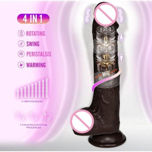 Thrusting Dildo Vibrator Remote Control Rotating Heating Penis Realistic Vibrating Dildo Dick Adults Sex Toy for Women Lesbian