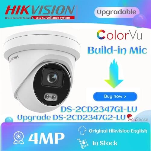 Hikvision DS-2CD2347G1-LU DS-2CD2347G1-LU 4MP ColorVu IP Camera Security Network Bullet PoE H.265+ 24hour full time color Webcam