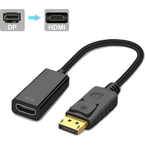 4K Displayport to HDMI Adapter Cable DP Male to HDMI Female Adapter Displayport Converter to HDMI with Audio