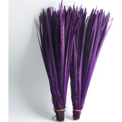 Hot Sale 10-50pcs/lot Beautiful Purple Pheasant Tail Feathers 50-55cm/20-22inches Jewelry DIY Decoration Feathers for Crafts