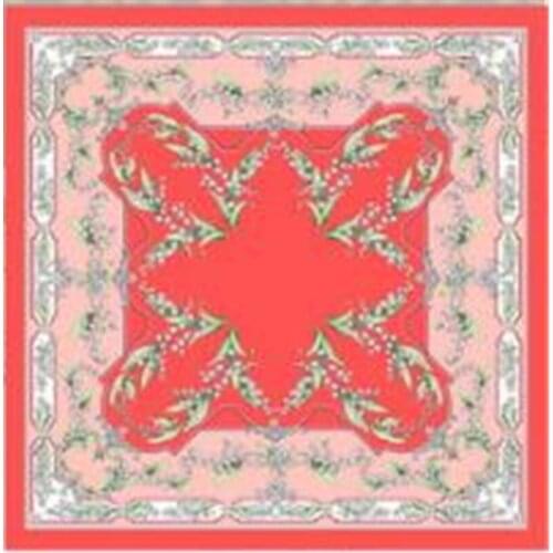 Fashion Square Scarf 2021 New Campanula Silk Scarf For Women Hijab Luxury Brand Shawl Foulard Plaid Scarves Wraps For Ladies