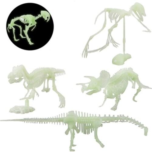 5 Pcs set ArtCreativity luminous dinosaur fossils toys for boys girls dinosaur birthday party supplies Glow In The Dark model