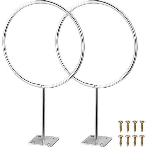 VORCOOL 2PCS Stainless Steel Wall Mount Sports Rack Display Holder for Basketball Soccer Football Volleyball Exercise