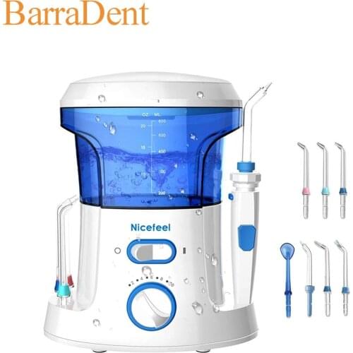 Nicefeel Household 600ML Countertop Portable Electric Dental Water Flosser Oral Irrigator For Teeth With 7 Tips