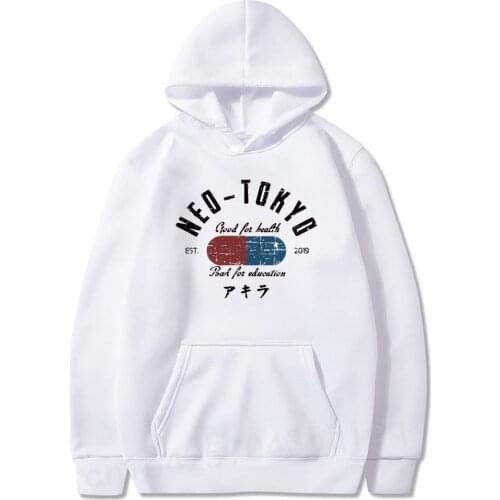Novelty Neo Tokyo Akira Hoodies Men Autumn And Winter Sweatshirt Manga Kaneda Vaporwave Japanese Anime New Arrival Hooded