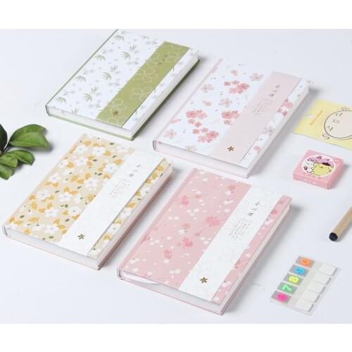 New cute cartoon Cherry blossoms series school student diary notebook stationery,candy hardcover person agenda planner organizer
