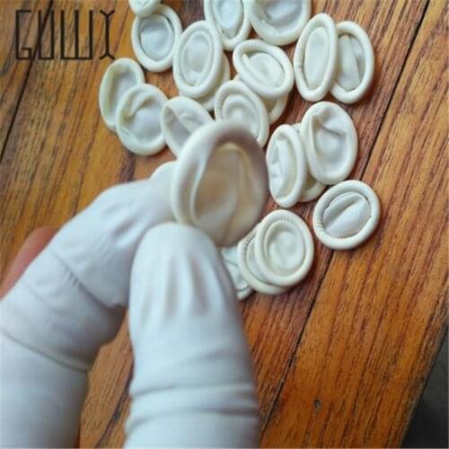 100 natural latex finger gloves, new gloves, finger gloves, disposable protection