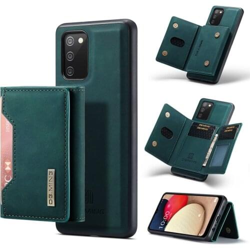 Luxury Leather Wallet Phone Case For Samsung Galaxy A02S(164.2mm) M02S Case Magnetic Flip Wallet Card Slot Stand Full Cover