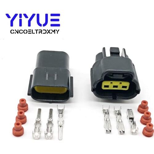 5 Set 3 Pin 174359-2 174357-2 Female Male Way Waterproof Wire Connector Plug Car Auto Sealed Car Truck Denso Connectors