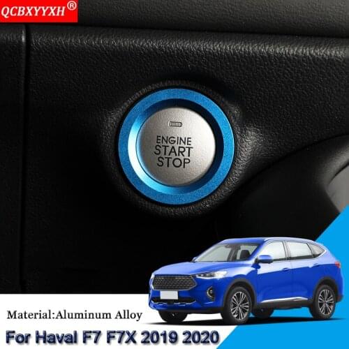 Car Styling START Engine Button Cover STOP Key Ignition Switch Sequins Sticker Decoration Accessories For Haval F7 F7X 2019 2020