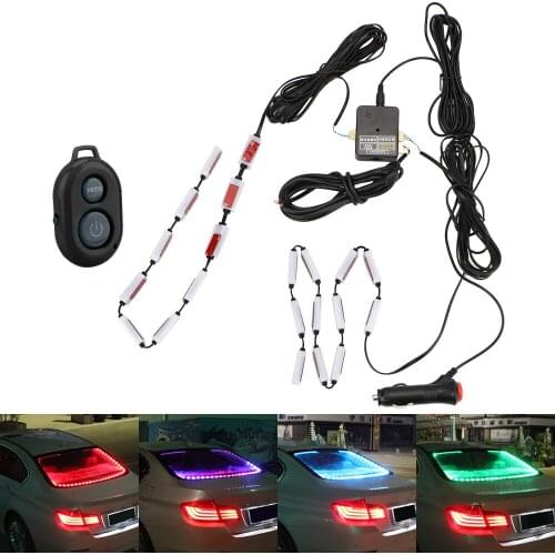 Car Interior Lights Sound Music Control Car RGB LED Strip Light Decorative Warning Light Auto Atmosphere Lamps Flexible