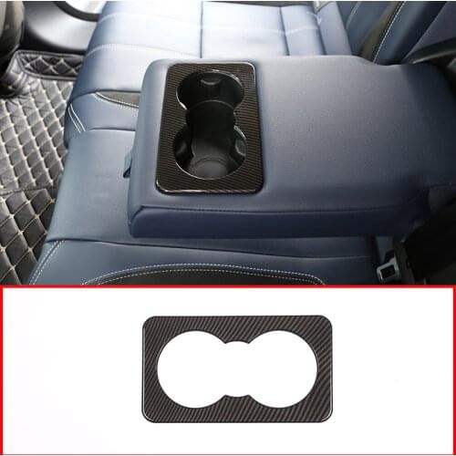 Carbon Fiber For Land Rover Range Rover VELAR Car-styling Rear Row Cup Holder Cover Trim ABS Interior Accessories
