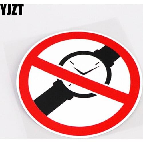 YJZT 12CM*12CM Fashion Reflective Warning Mark Graphical Car Sticker Decal PVC 13-0723