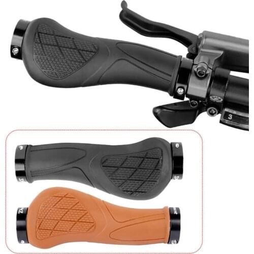 1 Pair Bicycle Grips MTB Rubber Handlebar Grips Shockproof Anti-Slip Racing Road Bike Grips Ergonomic Lock Cycling Handlebar