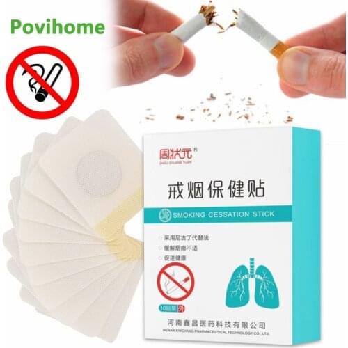10pcs/box Anti Smoke Patch Nicotine Replacement Patch Herbal Medical Plaster Transdermal Fast Effective Stop Smoking Aid Support