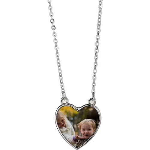 10pcs/lot sublimation blank necklaces pendants heart necklace pendant hot tranfer printing consumable