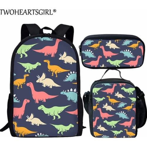 3pcs Children School Backpack Set Cartoon Dinosaur School Bags for Girl Boy Preppy Rucksack Kid Cute Backbag mochilas escolares