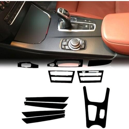 3D Carbon Fiber Design Car Interior Center Console Color Change Molding Sticker Decals For BMW X3 X4