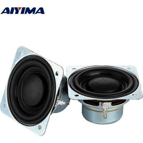 AIYIMA 2Pcs 2.25 Inch Midrange Bass Audio Speaker 3 Ohm 10W Neodymium Magnetic Sound Speaker Rubber Edge Loudspeaker For PSS