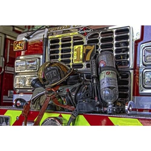 DIY Diamond Embroidery Cross Stitch Cool Fire Fighter Equipment Full Square Diamond Painting Home Decor Wall Treatments Painting